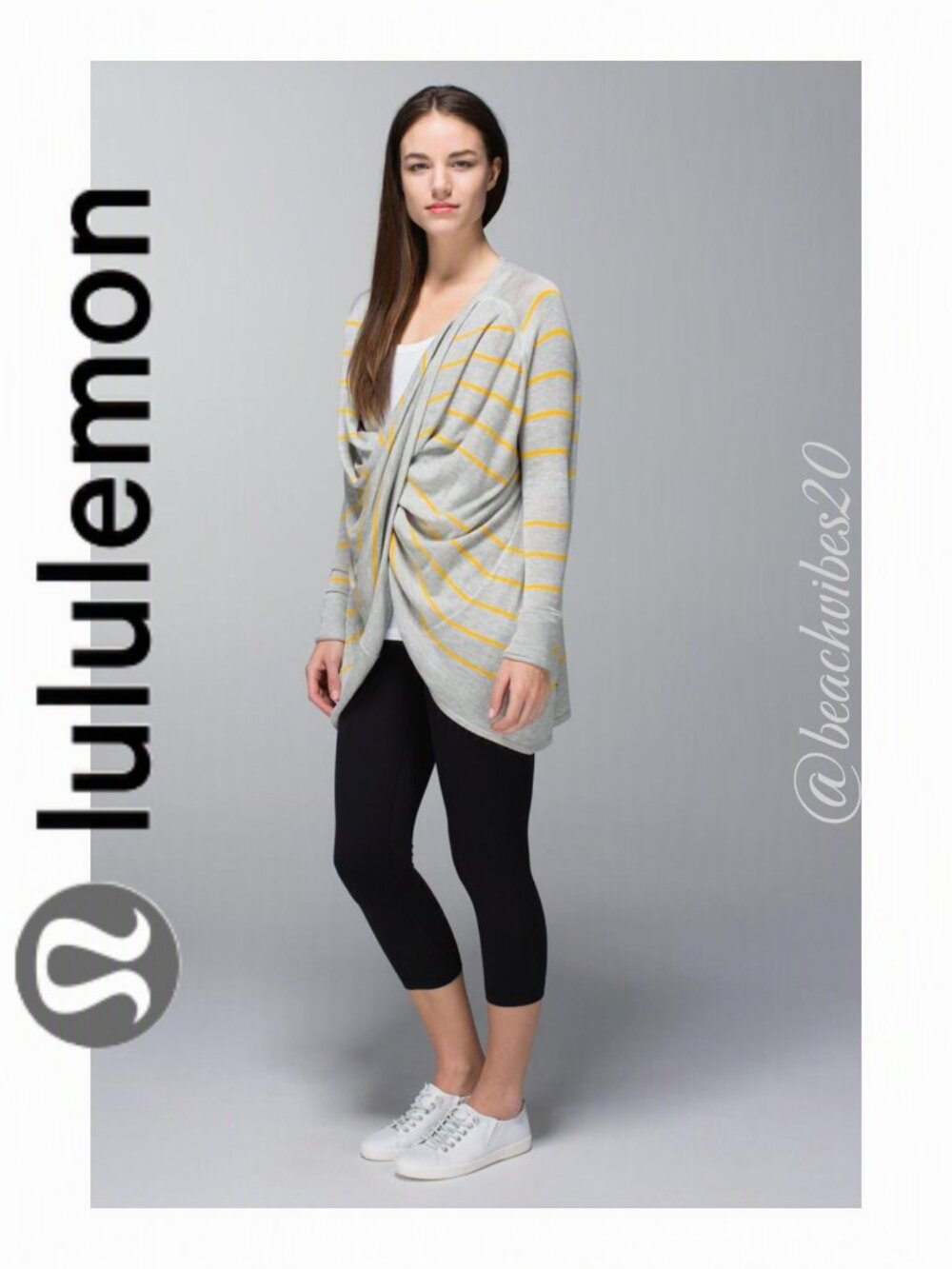 LULULEMON ATHLETICA Twist & Wrap Stripe 4 EUC LL-71